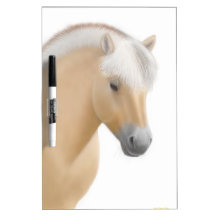 Young Norwegian Fjord Horse Dry Erase Board