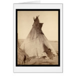 Young Oglala Indian Outside Tipi SD 1891 Greeting Card