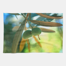 Young Olive On A Branch Hand Towel