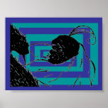 Young or Old Woman Illusion Poster