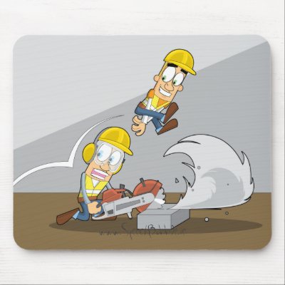 Young People on Site 06 Mouse Pads by SpeechBubbleDesigns