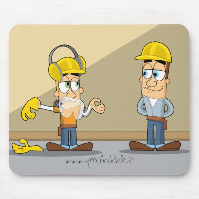 Young People on Site Mouse Mats by SpeechBubbleDesigns
