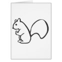 Young Squirrel in Black and White Sketch cards