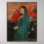 Young Woman and Ibis, Edgar Degas Poster