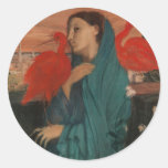 Young Woman and Ibis, Edgar Degas Sticker