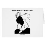 Young Woman Or Old Lady? (Optical Illusion) cards
