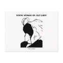 Young Woman Or Old Lady? (Optical Illusion) postcards