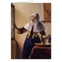 Young Woman with a Water Pitcher Card