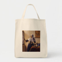 Young Woman with a Water Pitcher Tote Bags