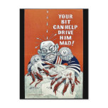 Your Bit Can Help Drive Him Mad! Postcard
