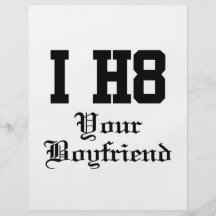 your boyfriend personalised flyer