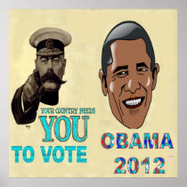 Your Country Need You to Vote, OBAMA 2012 Canvas P Print