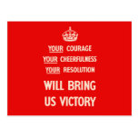 Your Courage Your Cheerfulness Your Resolution Postcards