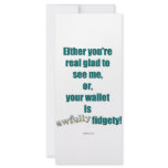 Your Fidgety Wallet rack cards