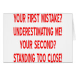 Your First and Second Mistakes Greeting Card