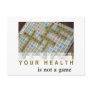 Your Health is Not a Game Postcard