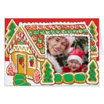 Your Image Here!  Gingerbread House Photo Frame cards