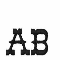 Your initials. Customisable Black & White Monogram Embroidered Shirt