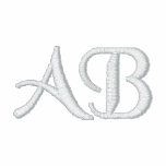 Your initials. Customisable Black & White Monogram embroidered shirts