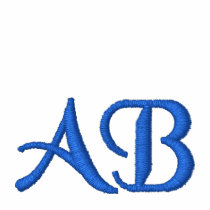 Your initials. Customisable Blue Monogram