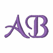 Your initials. Customisable Purple Monogram Embroidered Shirt