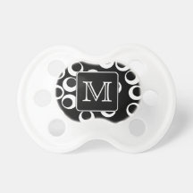 Your Letter. Black and White Monogram. Fun Pattern