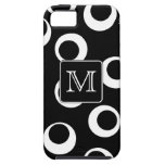 Your Letter. Black and White Monogram. Fun Pattern