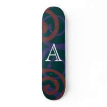 Your Letter. Custom Dark Multi-Colour Monogram. Skateboards