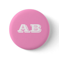 Your Letter Custom initials. Pink White. Monogram