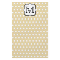 Your Letter. Custom Monogram. Beige Polka Dot. Flyer