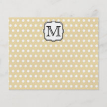Your Letter. Custom Monogram. Beige Polka Dot. Custom Flyer