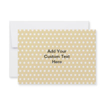 Your Letter. Custom Monogram. Beige Polka Dot. Personalised Invites
