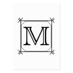 Your Letter. Custom Monogram. Black and White Business Card Templates