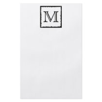 Your Letter. Custom Monogram. Black and White Flyer