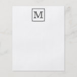 Your Letter. Custom Monogram. Black and White Full Color Flyer