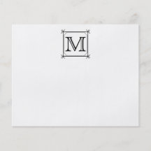 Your Letter. Custom Monogram. Black and White Full Colour Flyer