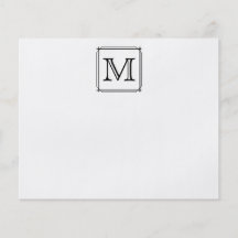 Your Letter. Custom Monogram. Black and White Custom Flyer