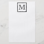 Your Letter. Custom Monogram. Black and White Flyer