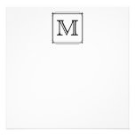 Your Letter. Custom Monogram. Black and White Invites