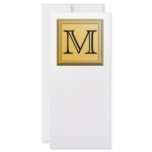 Your Letter. Custom Monogram. Black & Gold Colour. rack cards