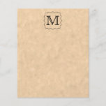 Your Letter. Custom Monogram. Black & Parchment Personalized Flyer