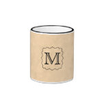 Your Letter. Custom Monogram. Black & Parchment Mug
