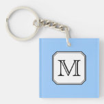 Your Letter. Custom Monogram. Blue Black White.