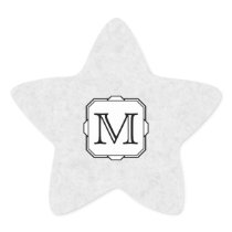 Your Letter. Custom Monogram. Grey, Black & White Stickers