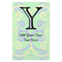 Your Letter. Custom. Pastel Mix Swirl Monogram. Full Color Flyer