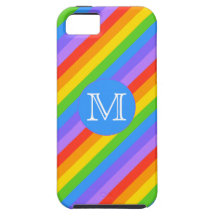 Your Letter, Rainbow Stripes Monogram.