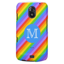 Your Letter, Rainbow Stripes Monogram. Samsung Galaxy Nexus Cases
