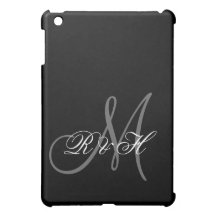 YOUR MONOGRAM INITIALS | SIMPLE BLACK GREY
