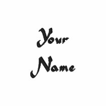 Your name. Customisable Black & White Embroidered Shirt