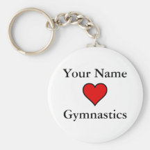 (Your Name) Hearts Gymnastics Key Chain